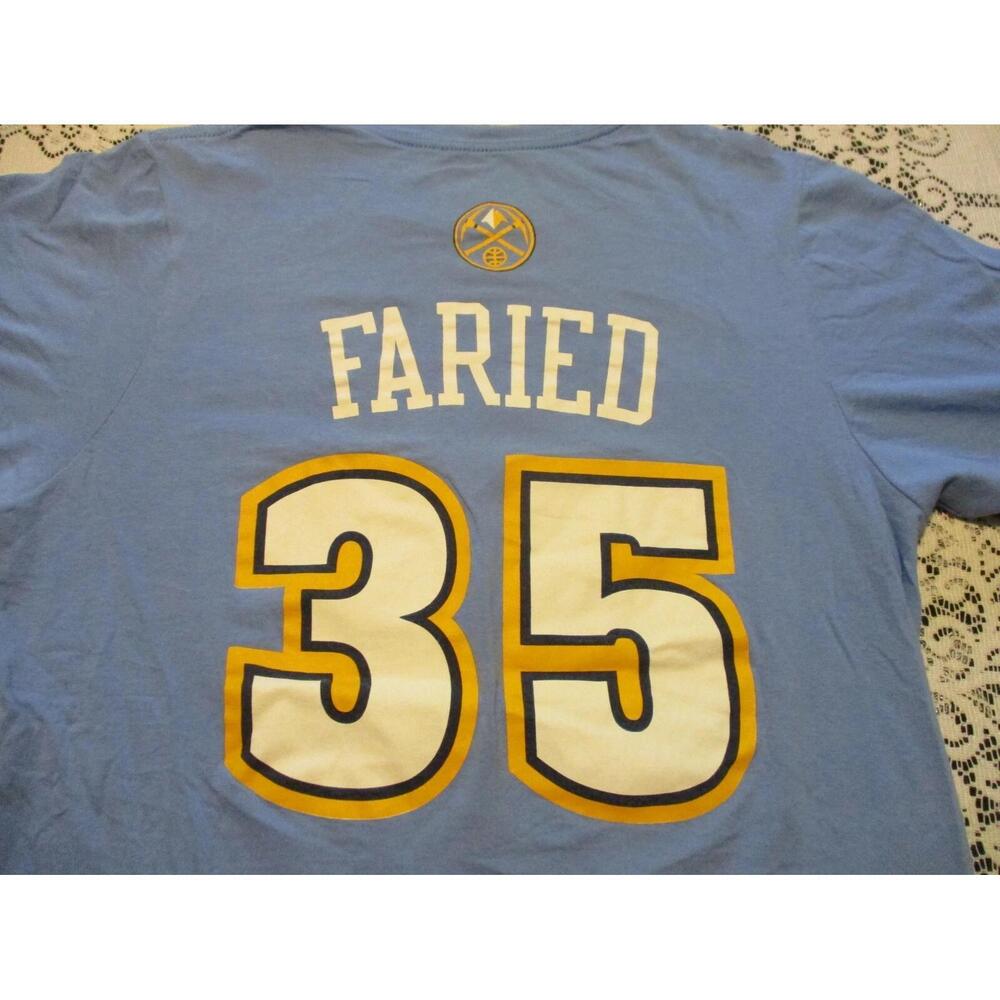 Denver Nuggets Kenneth Faried 35 Basketball Jersey Style T-Shirt- Small